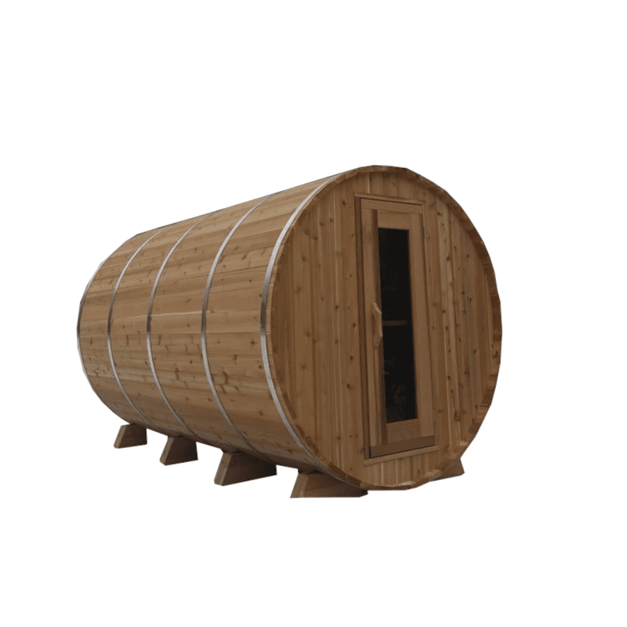 7' x 7'  Barrel Sauna w Changeroom
